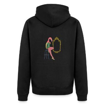 femme flamenco - Veste à capuche bio Premium Unisexe - noir - Dos - Nico (187cm)