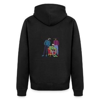 pingouins avec noeud papillon - Veste à capuche bio Premium Unisexe - noir - Dos - Nico (187cm)