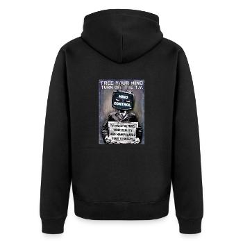 Éteignez le téléviseur - Veste à capuche bio Premium Unisexe - noir - Dos - Nico (187cm)