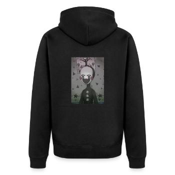 Lorsque la boîte à musique est épuisée - Veste à capuche bio Premium Unisexe - noir - Dos - Nico (187cm)