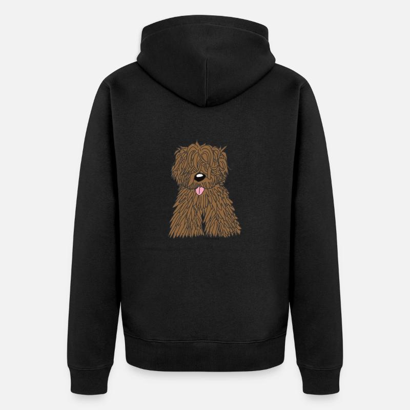pdae original choco - Unisex Premium Bio Zip Hoodie - Schwarz