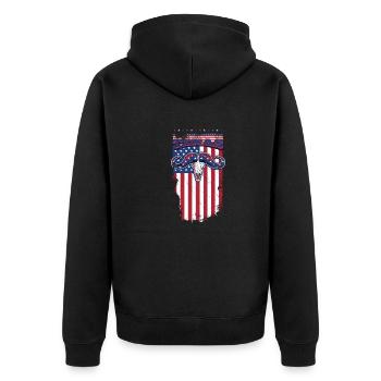 Texas - Veste à capuche bio Premium Unisexe - noir - Dos - Nico (187cm)