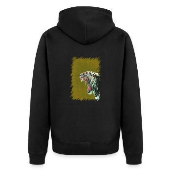 Tigre - Veste à capuche bio Premium Unisexe - noir - Dos - Nico (187cm)