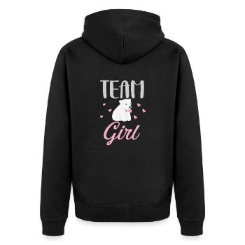 Team girl cadeau original baby shower - Veste à capuche bio Premium Unisexe - noir - Dos - Nico (187cm)