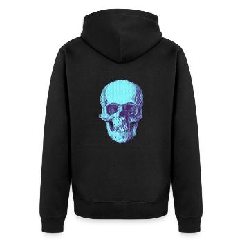The skull is not dead - Unisex Premium Organic Zip Hoodie - black - Back - Nico (187cm)