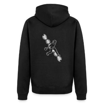 Bowling Bowling Bowling Club Bowling Club - Unisex Premium Organic Zip Hoodie - black - Back - Nico (187cm)