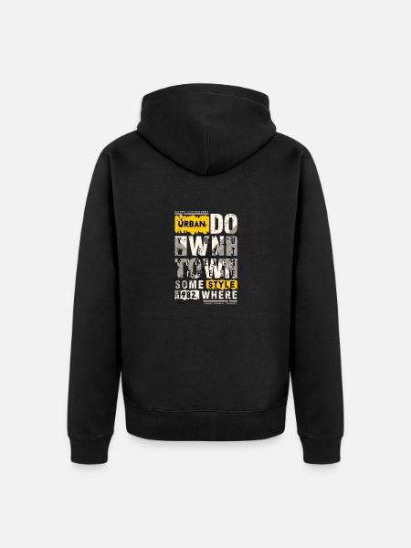 Urbaner Downtown-Stil - Unisex Premium Bio Zip Hoodie - Schwarz