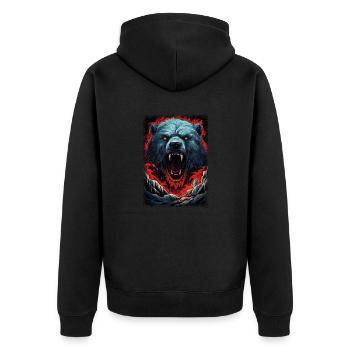 Inquiétude ours de glace dictons cadeau idée chat amazonien - Veste à capuche bio Premium Unisexe - noir - Dos - Nico (187cm)