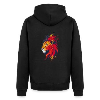 Tête de lion - Veste à capuche bio Premium Unisexe - noir - Dos - Nico (187cm)