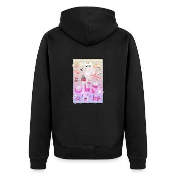 Sweden Sweden norden scandinavia viking lagom swe - Unisex Premium Organic Zip Hoodie - black - Back - Nico (187cm)
