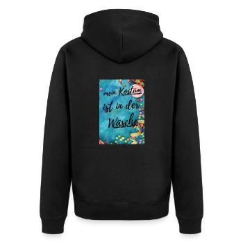 My costume is in the wash - Unisex Premium Organic Zip Hoodie - black - Back - Nico (187cm)