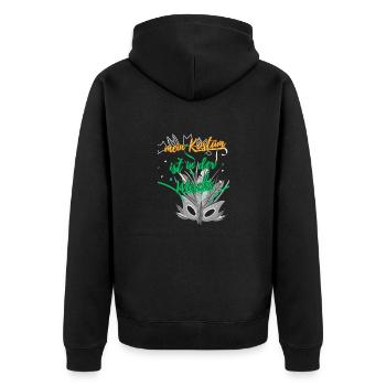 Carnival costume "my costume is in the laundry" - Unisex Premium Organic Zip Hoodie - black - Back - Nico (187cm)