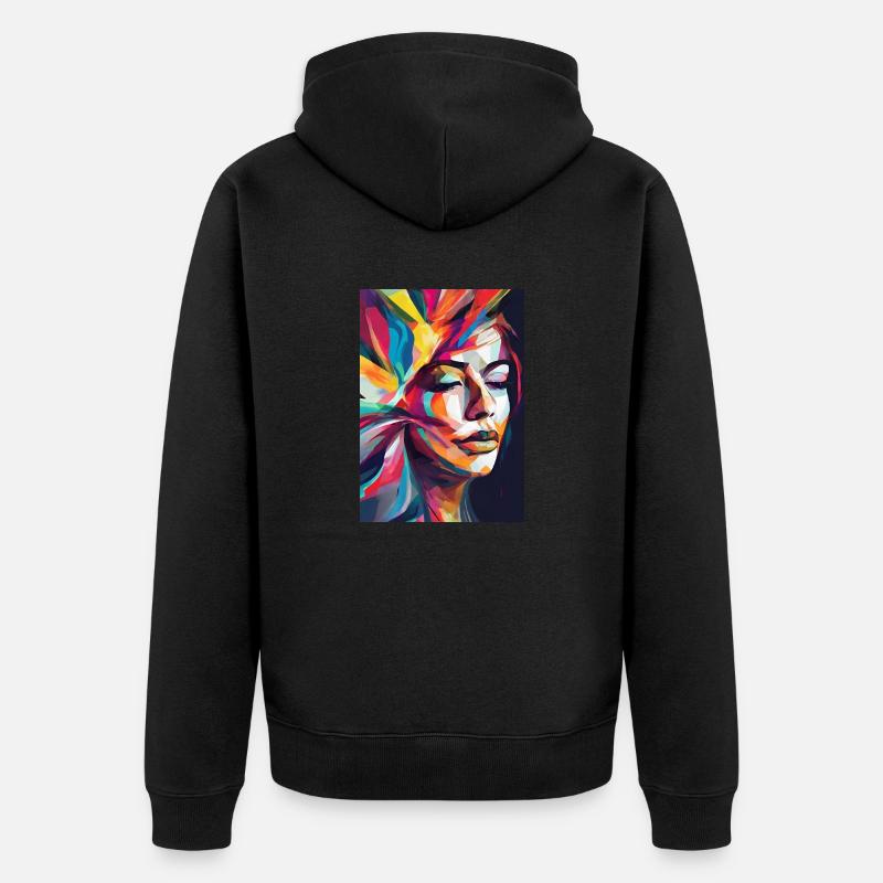 Image abstraite - Veste à capuche bio Premium Unisexe - noir