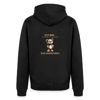 L’ours en peluche est un conte de fées - Veste à capuche bio Premium Unisexe - noir - Dos - Nico (187cm)