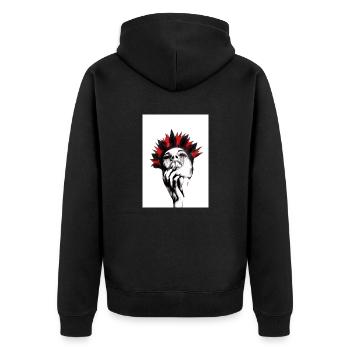 Demon Girl - Unisex Premium Organic Zip Hoodie - black - Back - Nico (187cm)
