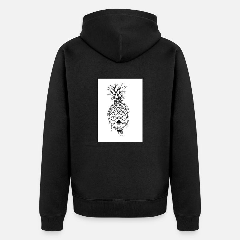 Crazy Pineapple - Unisex Premium Bio Zip Hoodie - Schwarz