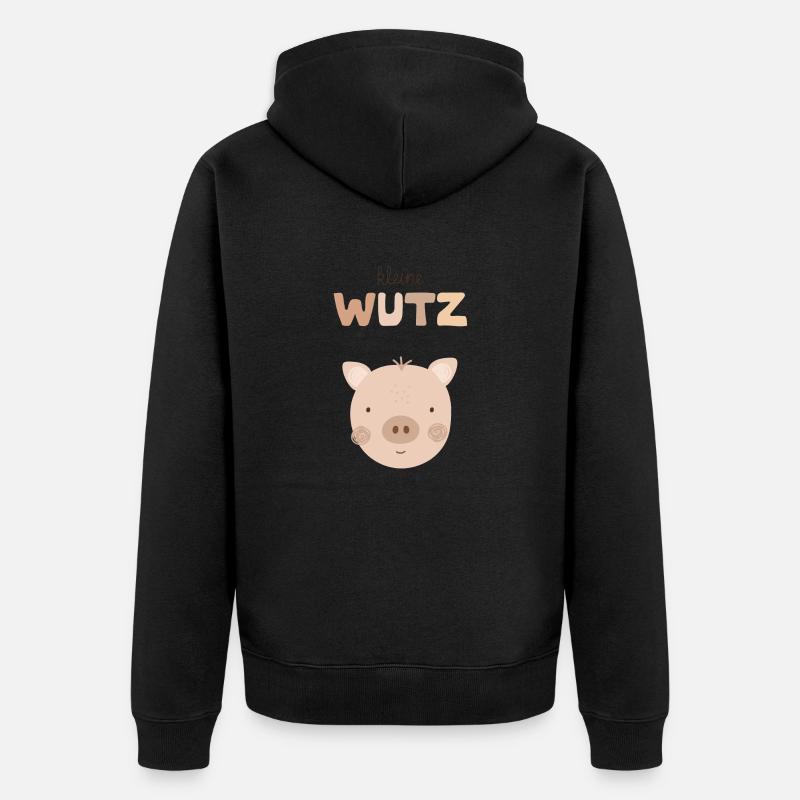 Petit Cochon beige - Veste à capuche bio Premium Unisexe - noir