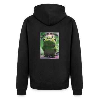 Halloween 7 - Unisex Premium Bio Zip Hoodie - Schwarz - Hinten - Nico (187cm)
