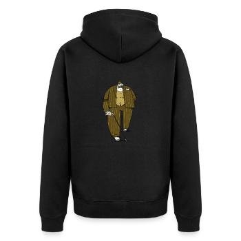 poirot - Veste à capuche bio Premium Unisexe - noir - Dos - Nico (187cm)