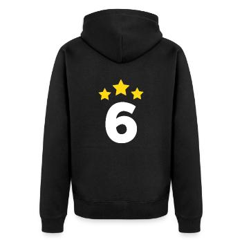 6 ans étoile - cadeau de 6e anniversaire - Veste à capuche bio Premium Unisexe - noir - Dos - Nico (187cm)