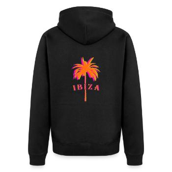 Palme Ibiza 2024 - Unisex Premium Organic Zip Hoodie - black - Back - Nico (187cm)