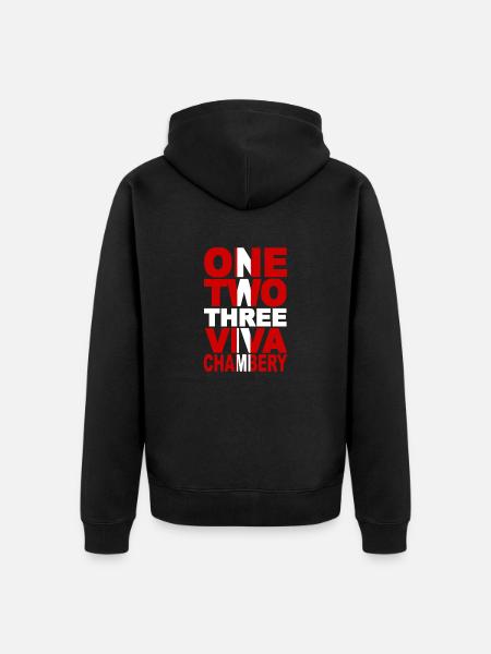 ONE TWO THREE VIVA CHAMBERY ! - Veste à capuche bio Premium Unisexe - noir