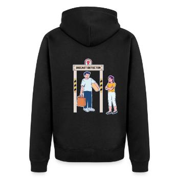 Vatertag Spielzeug Design - Unisex Premium Bio Zip Hoodie - Schwarz - Hinten - Nico (187cm)