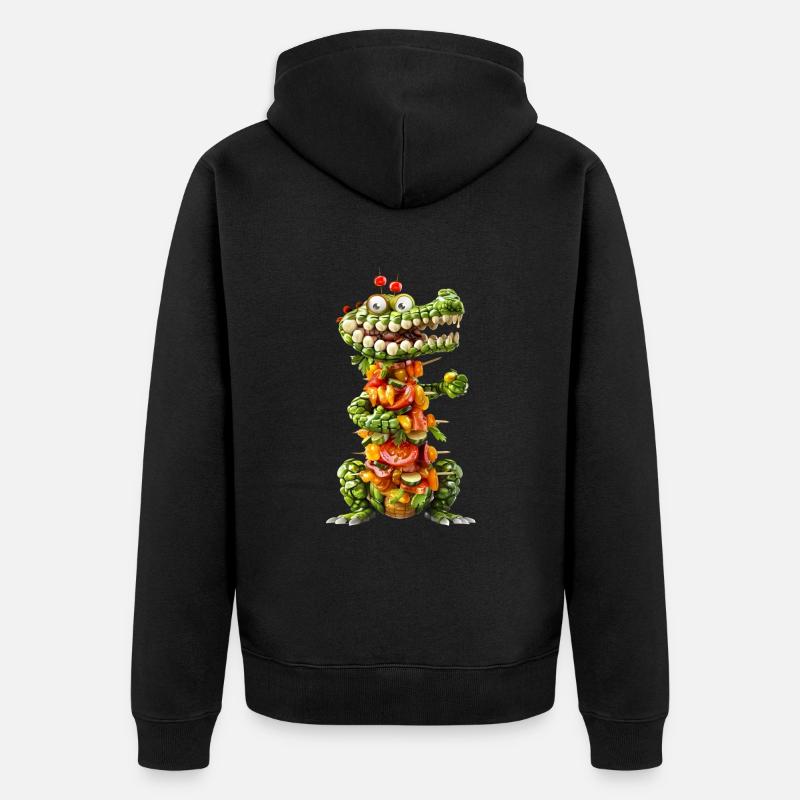 Crocodile Kebab - Veste à capuche bio Premium Unisexe - noir