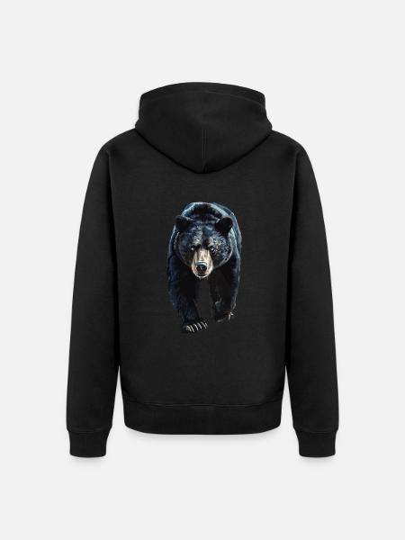 Tragen - Unisex Premium Bio Zip Hoodie - Schwarz