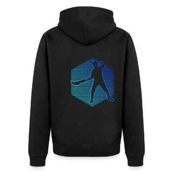 Basque Pelota Pelota vasca Women Jai Alai Pelota - Unisex Premium Organic Zip Hoodie - black - Back - Nico (187cm)