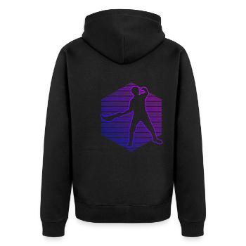 Pelota vasca Basque Pelota Pelota Ladies Jai Alai - Unisex Premium Organic Zip Hoodie - black - Back - Nico (187cm)