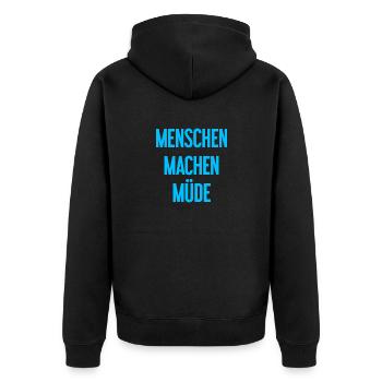 Les gens vous fatiguent - Drôle de dicton - Veste à capuche bio Premium Unisexe - noir - Dos - Nico (187cm)