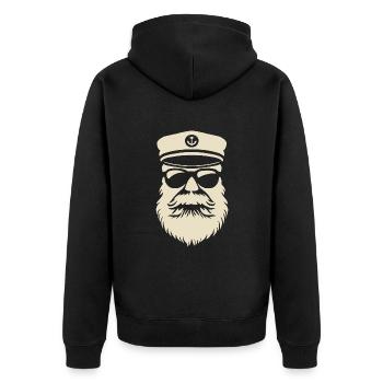 Carnaval - Gras - Carnaval - Capitaine - Costume - Veste à capuche bio Premium Unisexe - noir - Dos - Nico (187cm)