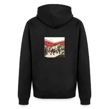 Bourse - Veste à capuche bio Premium Unisexe - noir - Dos - Nico (187cm)