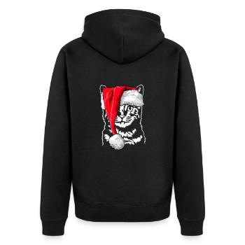 Père Noël Joyeux Noël Chats Wilsigns - Veste à capuche bio Premium Unisexe - noir - Dos - Nico (187cm)