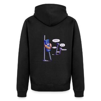 Ça tourne au vice - Veste à capuche bio Premium Unisexe - noir - Dos - Nico (187cm)