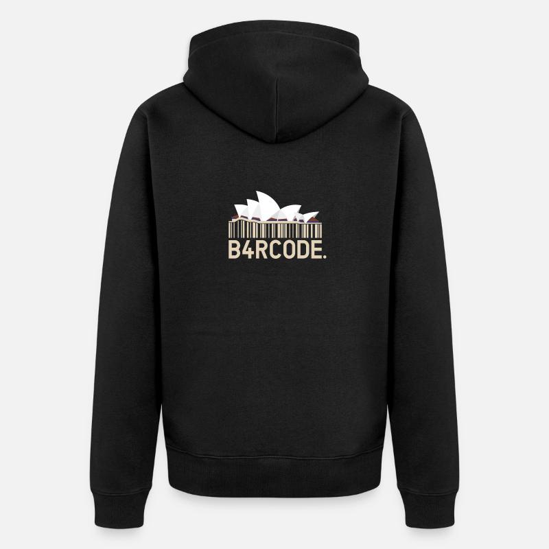 B4RCODE. Sydney - Veste à capuche bio Premium Unisexe - noir