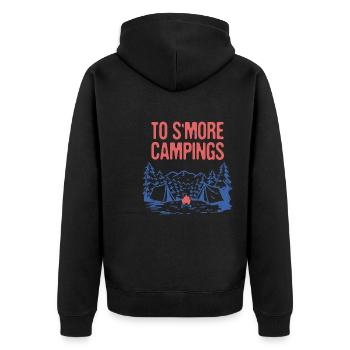 Vers S’more Campings Camper Dictons Camp Citations - Veste à capuche bio Premium Unisexe - noir - Dos - Nico (187cm)
