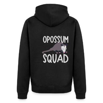 Opossum Squad Cute Possum Ironic Saying Wildlife - Veste à capuche bio Premium Unisexe - noir - Dos - Nico (187cm)