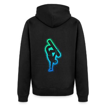 Snowboarder Snowboarden Herren Snowboard Jungen - Unisex Premium Bio Zip Hoodie - Schwarz - Hinten - Nico (187cm)