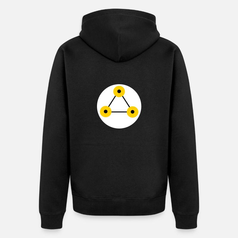 Signe triangulaire - Veste à capuche bio Premium Unisexe - noir