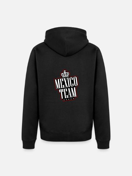 Mexiko Team - Unisex Premium Bio Zip Hoodie - Schwarz