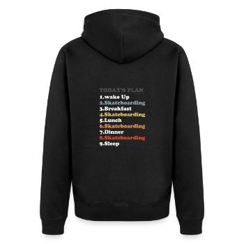Planche à roulettes skateboard pour Skater - Veste à capuche bio Premium Unisexe - noir - Dos - Nico (187cm)