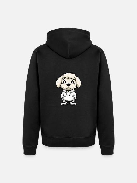 Havanese Dog Funny - Unisex Premium Organic Zip Hoodie - black