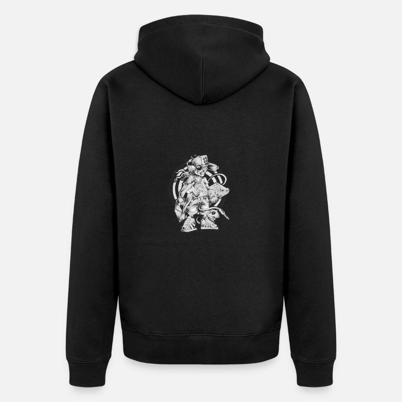MAX korgeux - Veste à capuche bio Premium Unisexe - noir