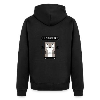 Prisonhamster - Unisex Premium Organic Zip Hoodie - black - Back - Nico (187cm)