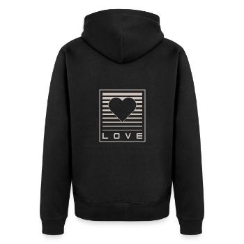 Cœur / Amour - Veste à capuche bio Premium Unisexe - noir - Dos - Nico (187cm)