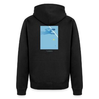 Tennis Art - Veste à capuche bio Premium Unisexe - noir - Dos - Nico (187cm)