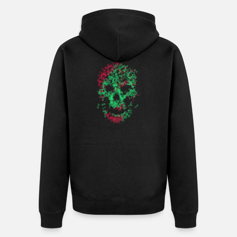 os du crâne - Veste à capuche bio Premium Unisexe - noir