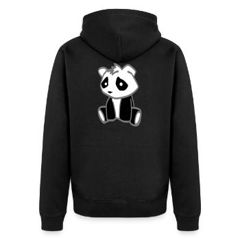 petit ours panda - Veste à capuche bio Premium Unisexe - noir - Dos - Nico (187cm)